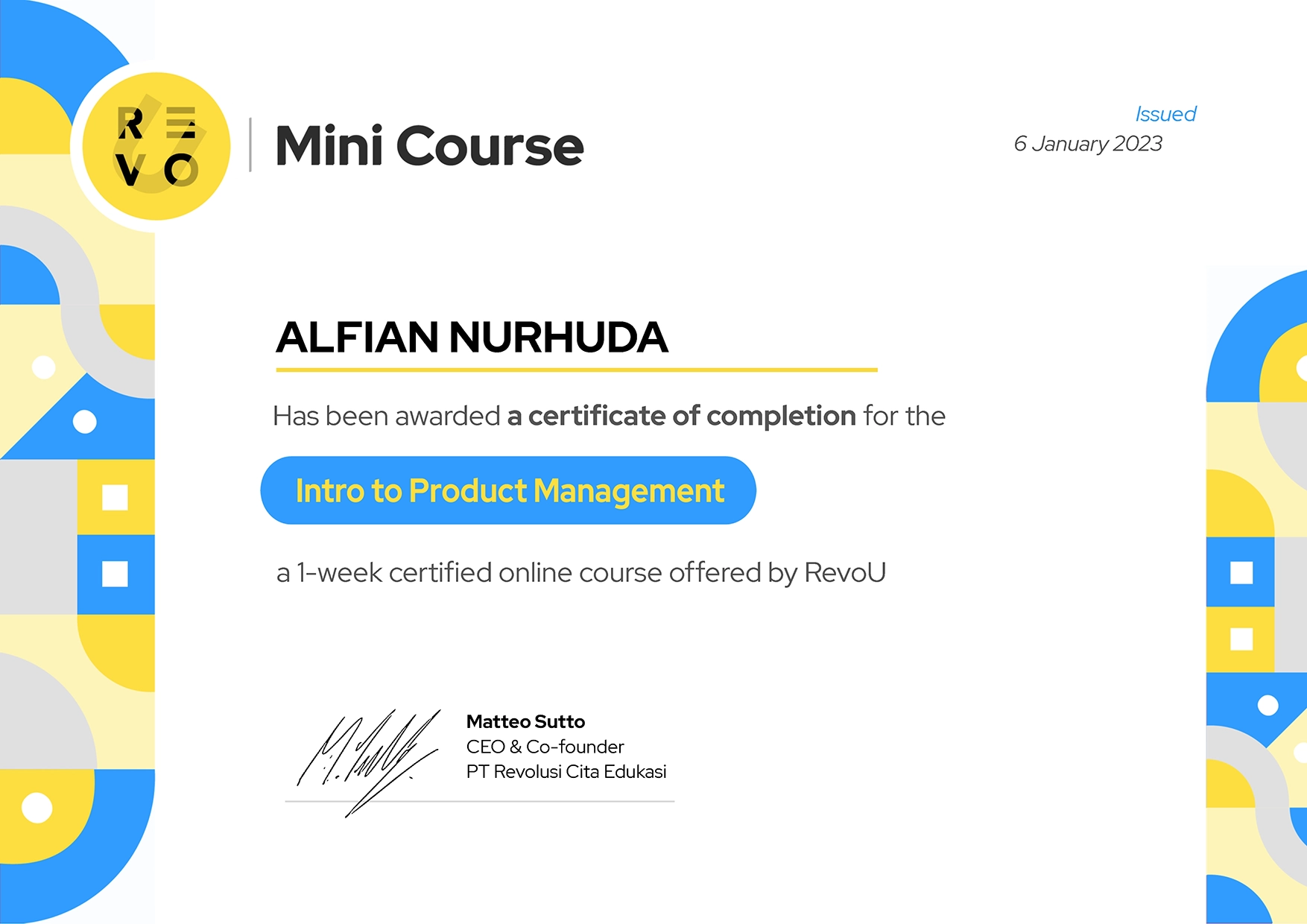 Certificate 7